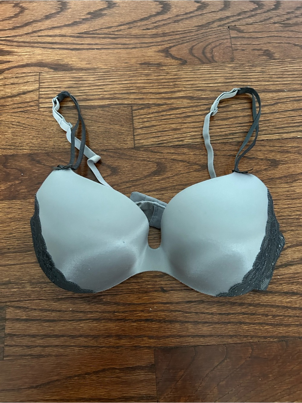 Aerie grey seamless lace bra